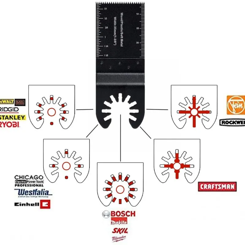 20 Metal Wood Oscillating Multitool Quick Release Saw Blades