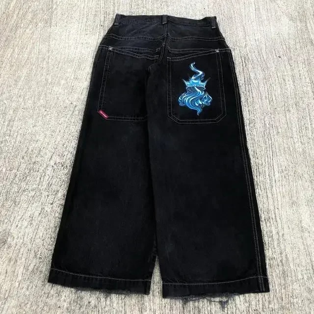 Gamesnexts costumes for women hot Hip Hop Rock Embroidery Retro Harajuku High Waist Wide Leg Jeans 2025 New Fashion Baggy Jeans Pattern Men Women Streetwear
