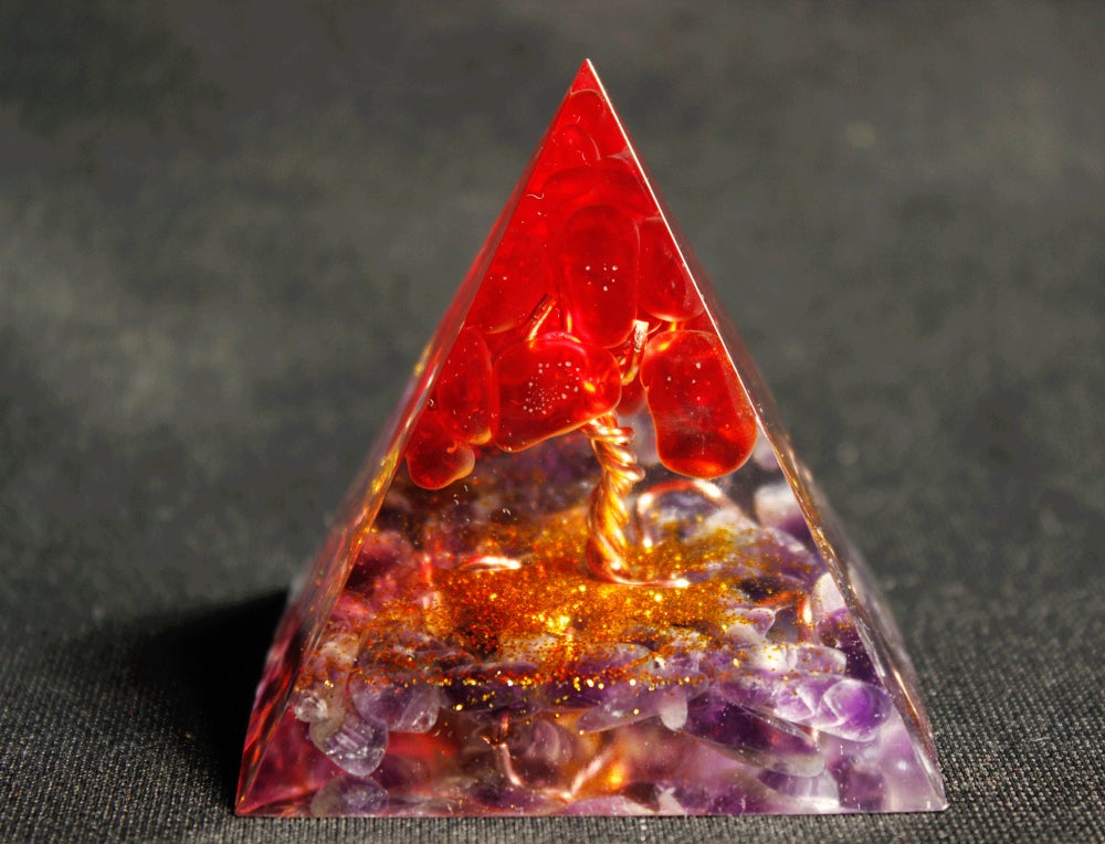 

Orgone Pyramid Chakra - Tree of Life, 501 Original