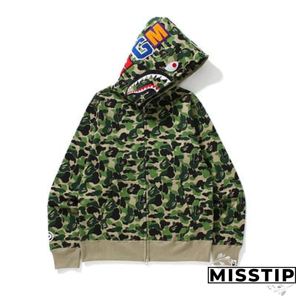 Jessic Camouflage Classic Sweater Thin Zipper Hoodie Couple Sweater Zip Hoodie Women Jacket Coat New