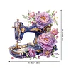 2D Flat Acrylic Stitch Machine Flower DIY Desktop Diamond Art Kits for Adults