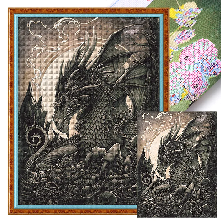 Dragon 11CT (50*65CM) Stamped Cross Stitch gbfke