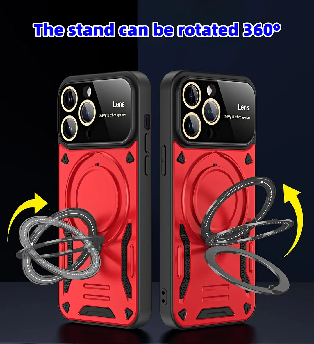 New Apple anti-fall large window stand mobile phone case