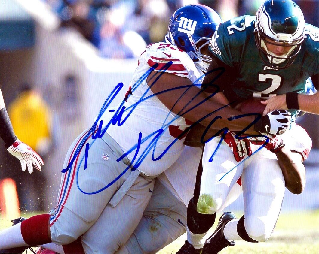 Signed 8x10 MIKE PATTERSON New York Giants Autographed Photo Poster painting - w/COA