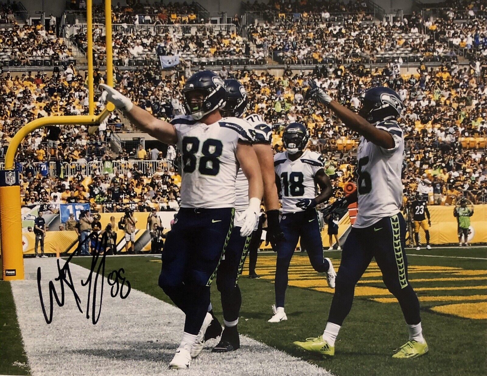 Will Dissly Signed Autographed Seattle Seahawks 8x10 Photo Poster painting 12th Man Coa