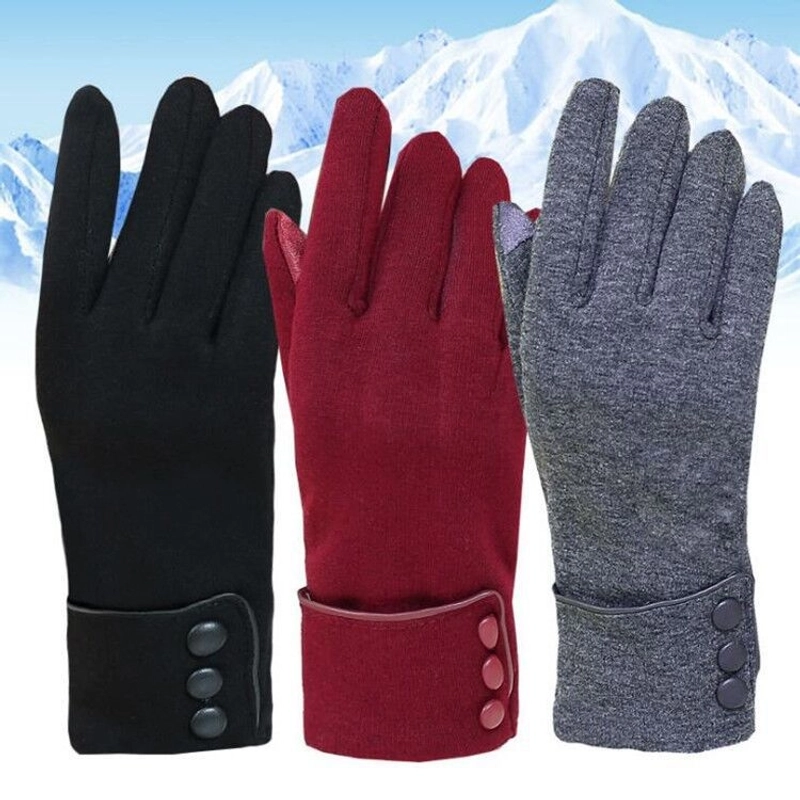 Touch Screen Gloves Women’s Outdoor Sports Cycling Driving Warm Gloves Lint-free Autumn And Winter Gloves