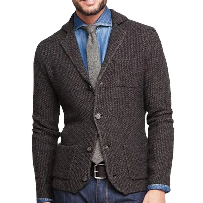 Men's Knitted Vintage Long Sleeve Jacket