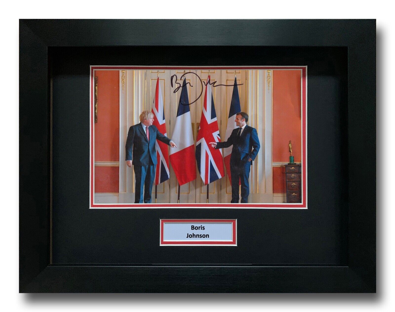 BORIS JOHNSON HAND SIGNED FRAMED Photo Poster painting DISPLAY - PRIME MINISTER AUTOGRAPH 1