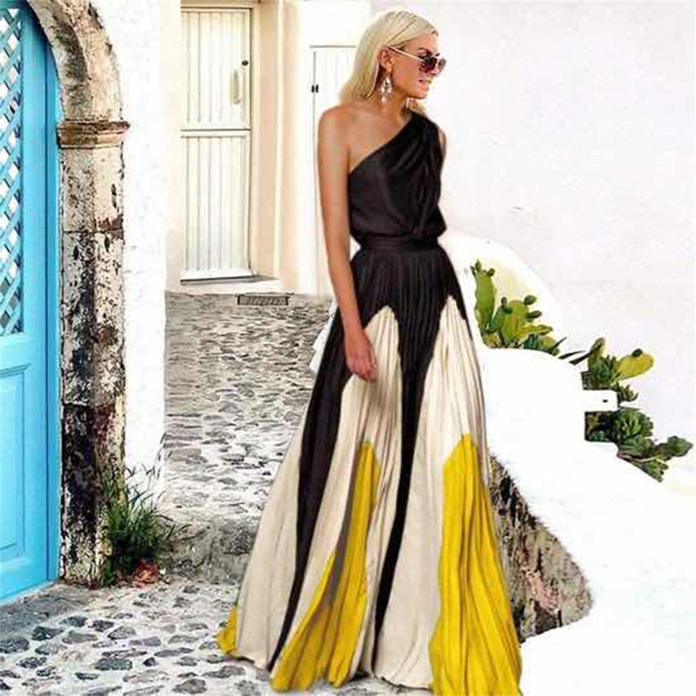 To the Maxi Pleated One-shoulder Dress-MERUMOTE