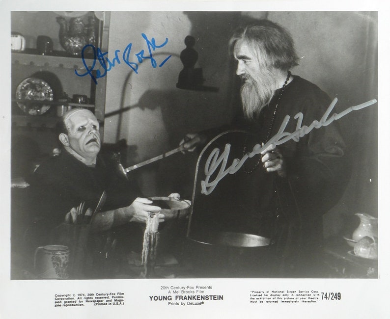 PETER BOYLE And Gene HACKMAN Autographed Photo Poster painting X2 Young Frankenstein wcoa