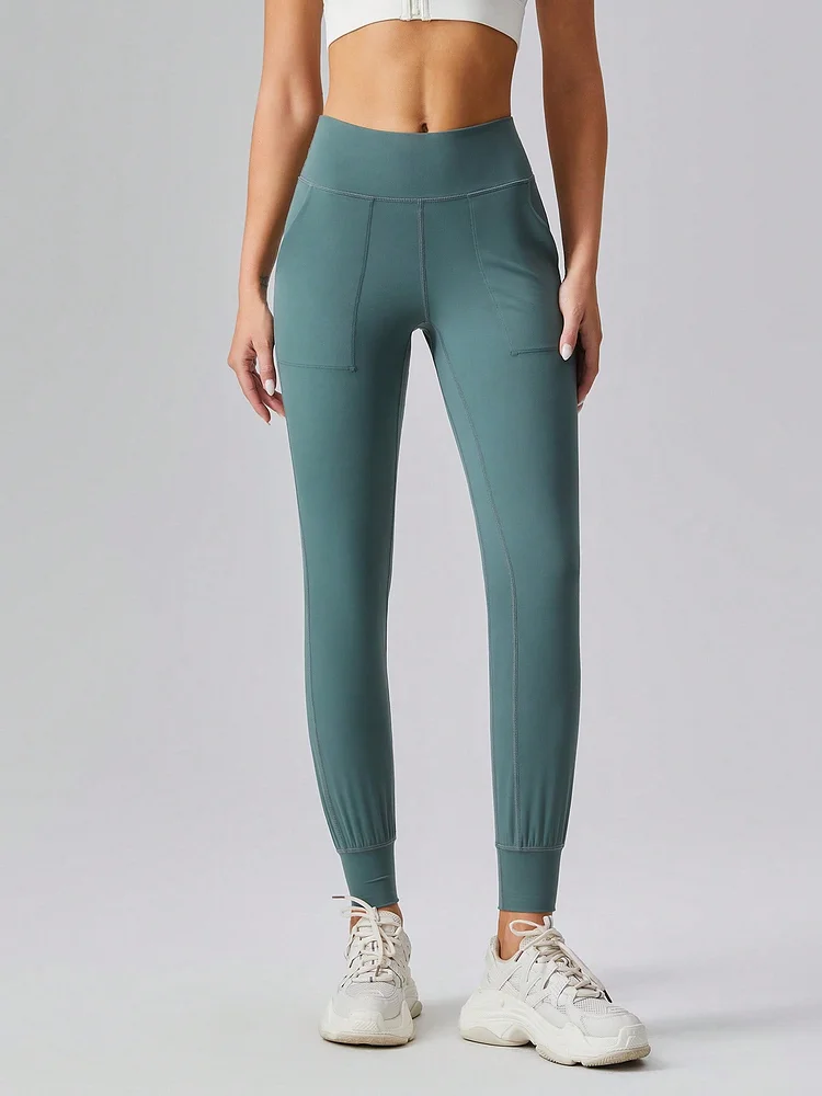 Women's Relaxed Drawstring Trousers With Side Pockets Athletic Casual Pants