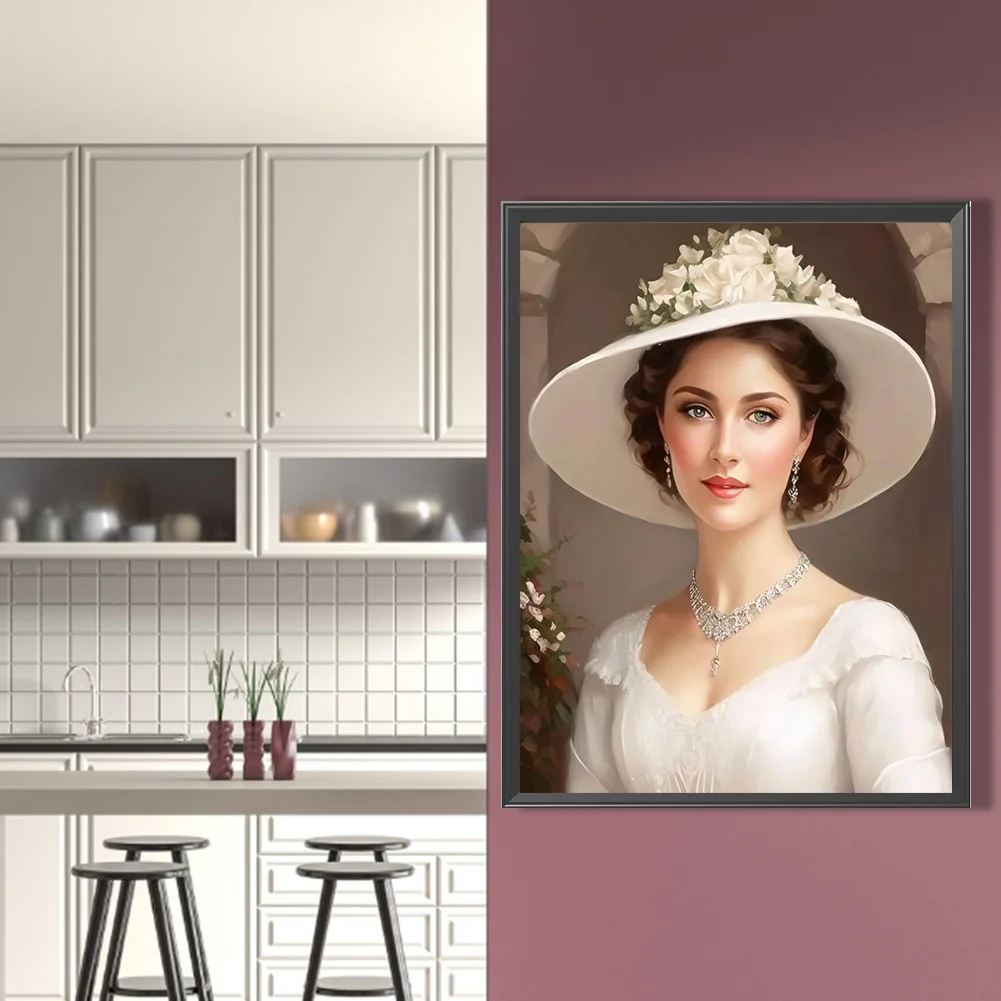 Diamond Painting - Full Round Drill - Elegant Lady(Canvas|50*60cm)