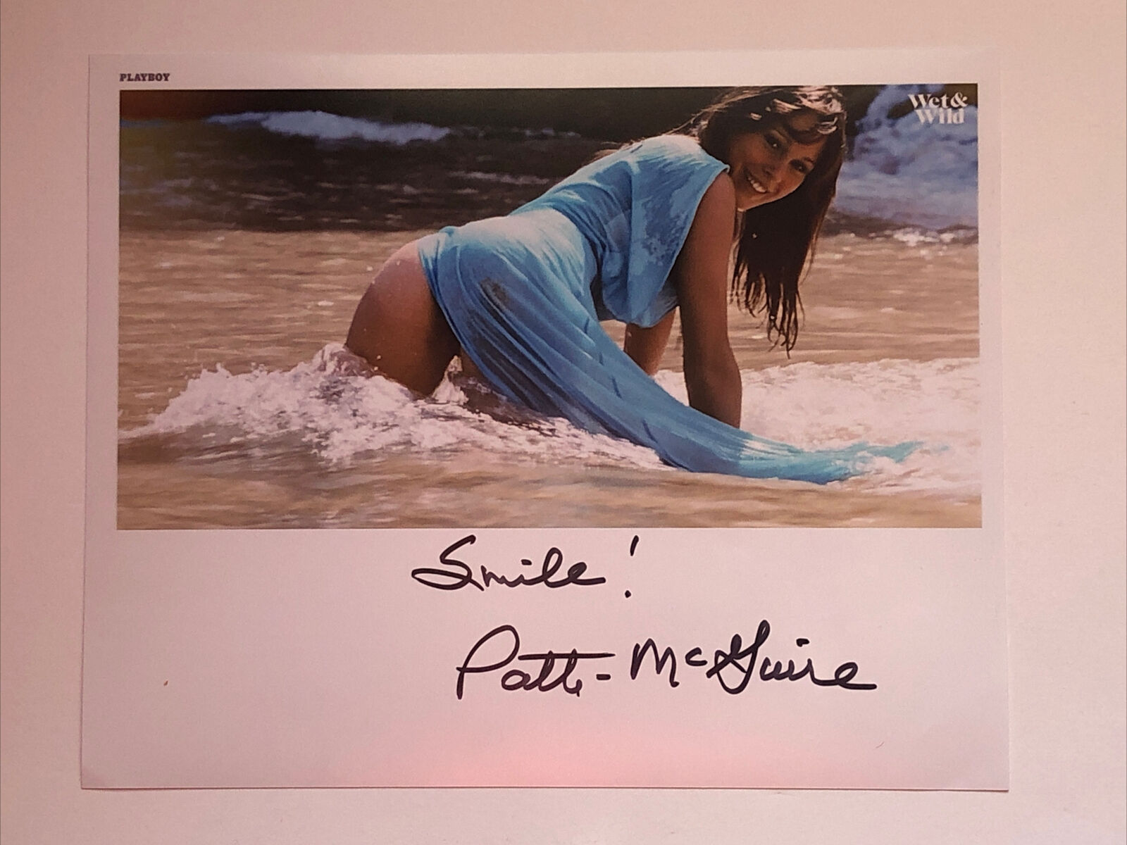 Patti McGuire Autographed 8x10 Photo Poster painting Playboy Playmate Of The Year