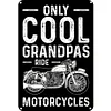 Cool Grandpa Riding Motorcycle - Metal Tin Signs(8*12Inch/12*16Inch) - Garage&Transport