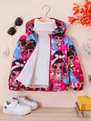 Kid Baby Girl Butterfly Print Hooded Zipper Coat Jacket