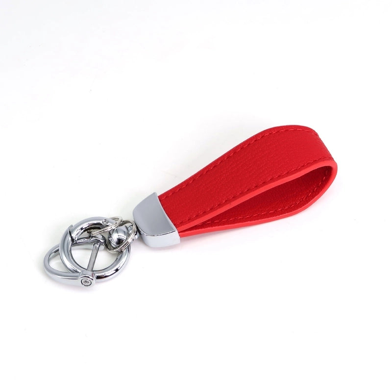 Minimalist Classic Style Solid Color Pu Leather Alloy Unisex Bag Pendant Keychain