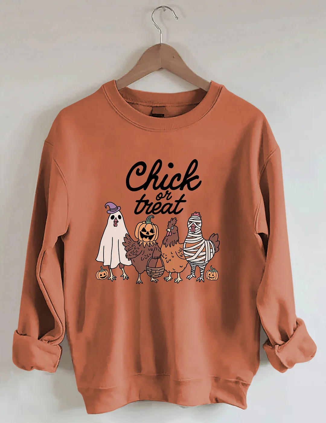 Chick Or Treat Halloween Chicken Sweatshirt
