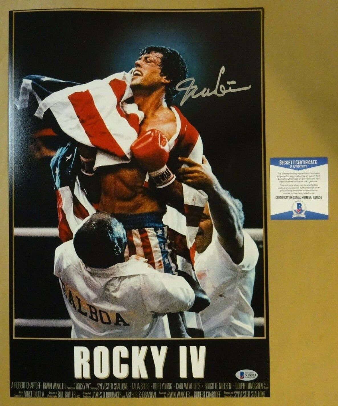 Signed IRWIN WINKLER Autographed ROCKY IV 12x18