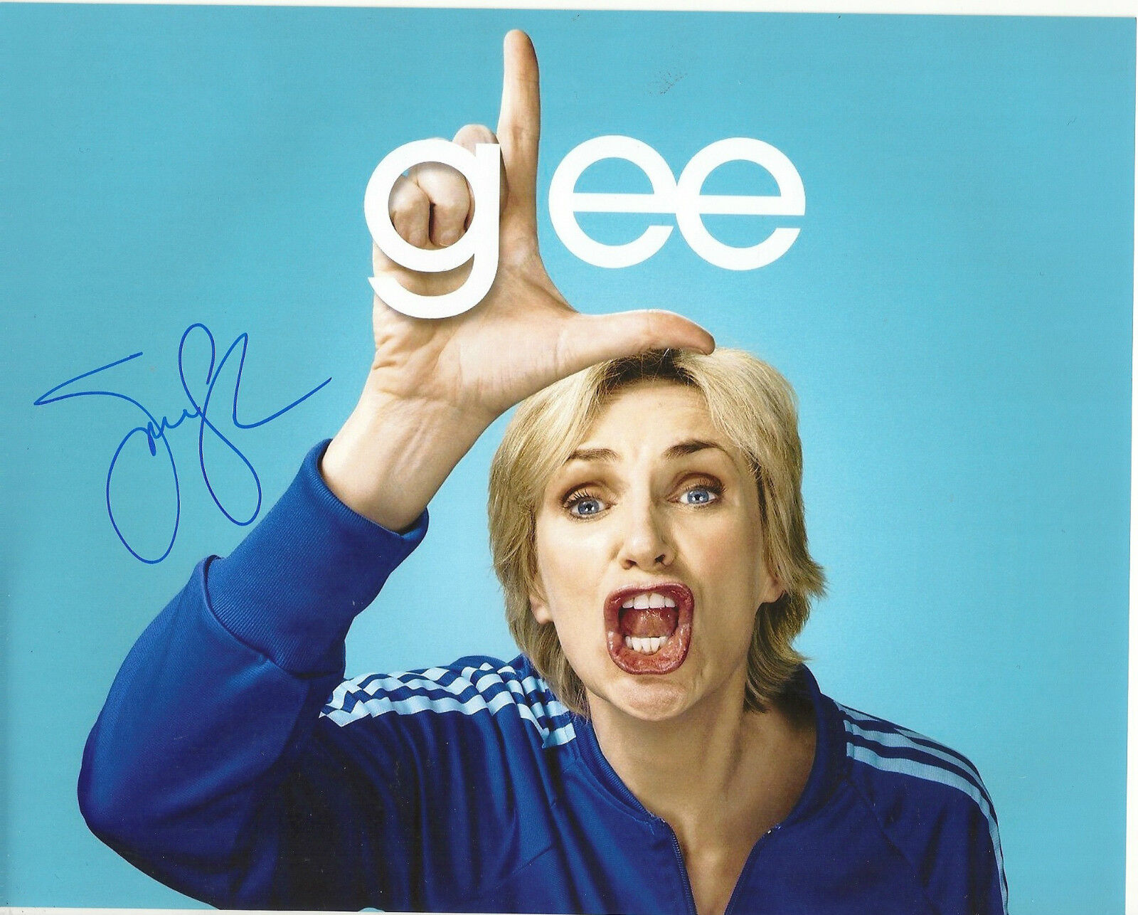 JANE LYNCH 'GLEE' SUE SLYVESTER SIGNED 8X10 PICTURE 1 *COA