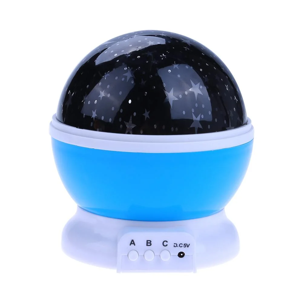 Rotating Projector Starry Night Lamp Projection LED Lights Xmas Gift(Blue)