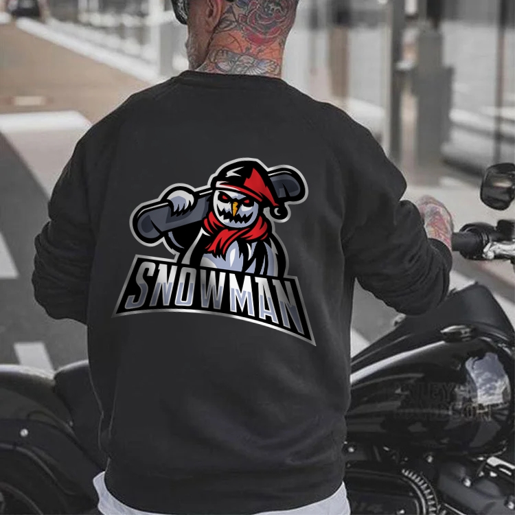 Christmas Skateboarding Snowman Christmas Winter Warm Sweatshirt