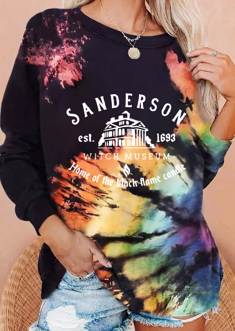 Home Of The Black Flame Candle Tie Dye Sweatshirt
