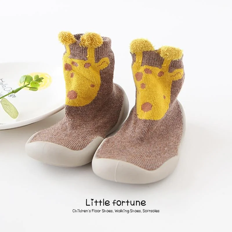Baby Boy Girl Shoes Autumn Winter Spring Infant Nonslip Sock Kid Soft Rubber Sole Sock Toddler Shoes Anti-slip Floor Socks Shoes