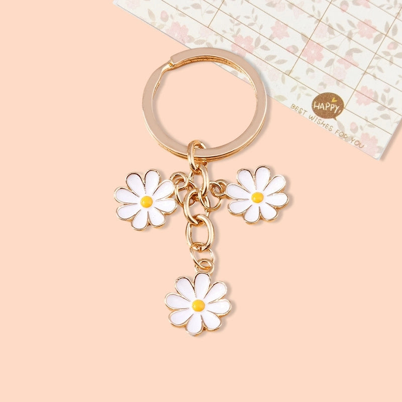 Cute Daisy Alloy Women’s Keychain