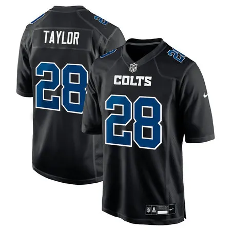 Youth Indianapolis Colts #28 Jonathan Taylor Carbon Black Fashion Game Jersey