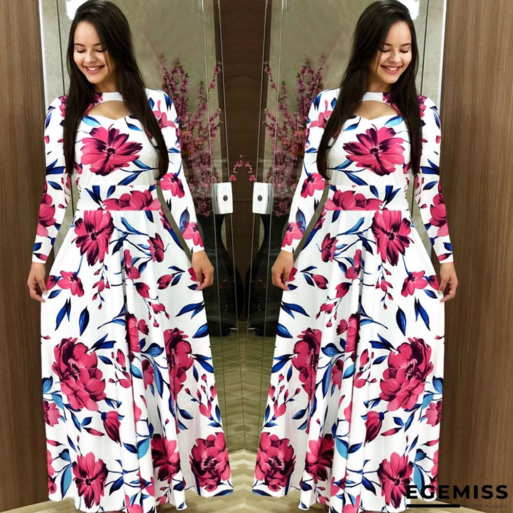 Color Blocking Flower Hip Wrap Dress Short Sleeved Dress Black Dresses | EGEMISS