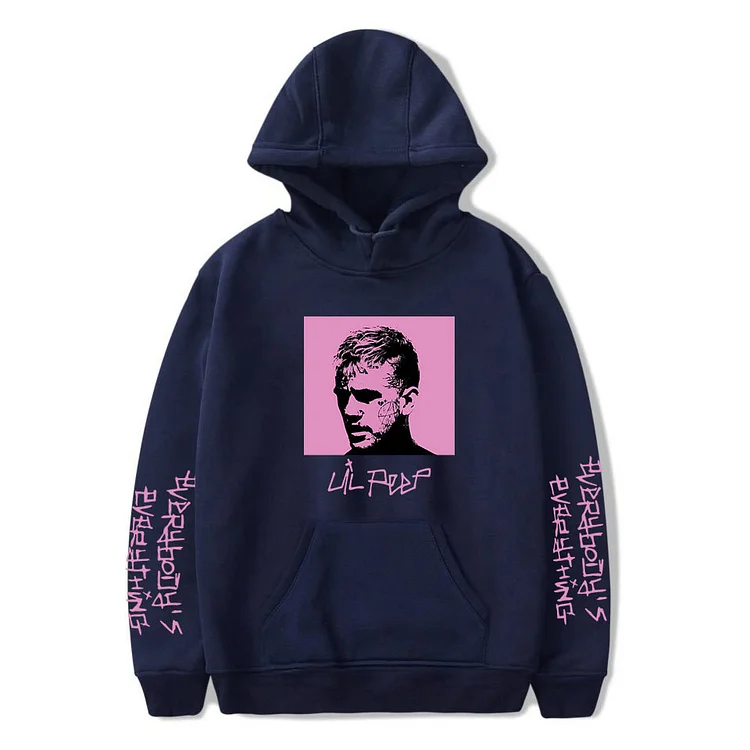 Hip Hop LilPeep Letter Printed Hoodie Pullover Streetwear at Hiphopee