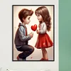 Peinture diamant drill rond enfant Saint-Valentin-30*40cm