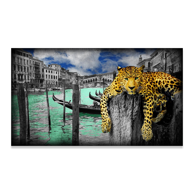 Venice Leopard Modern Animal Canvas Paintings Posters and Prints Wall Art Pictures For Living Room Home Decoration
