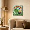 DIY Pre-Framed St- Patrick Day Button Art Canvas Kit