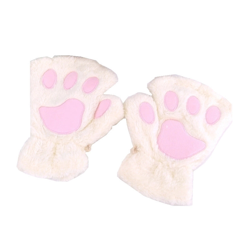 Women’s Cute Cartoon Plush Gloves 1 Pair