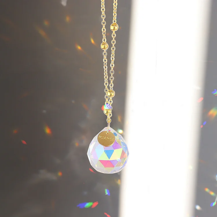 Hanging Bead Light Catcher Crystal Outdoor Garden Wall Wind Chime Pendant