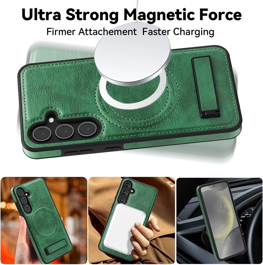 Samsung Galaxy Z Fold 6 Leather Case Magnetic Protective Case Holder Phone Case