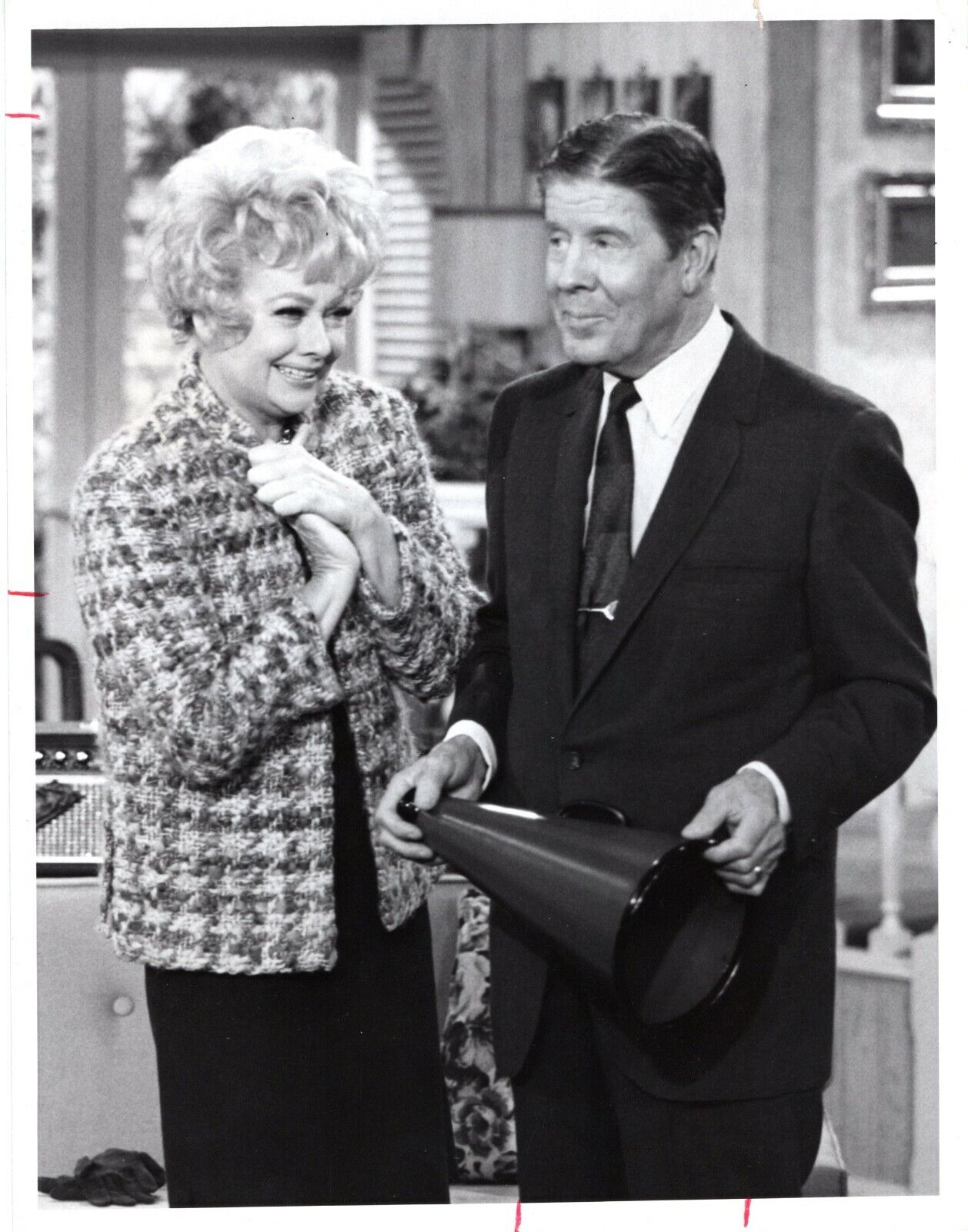 RUDY VALLEE LUCILLE BALL Vintage 7x9 Promo Press News Photo Poster painting 1970