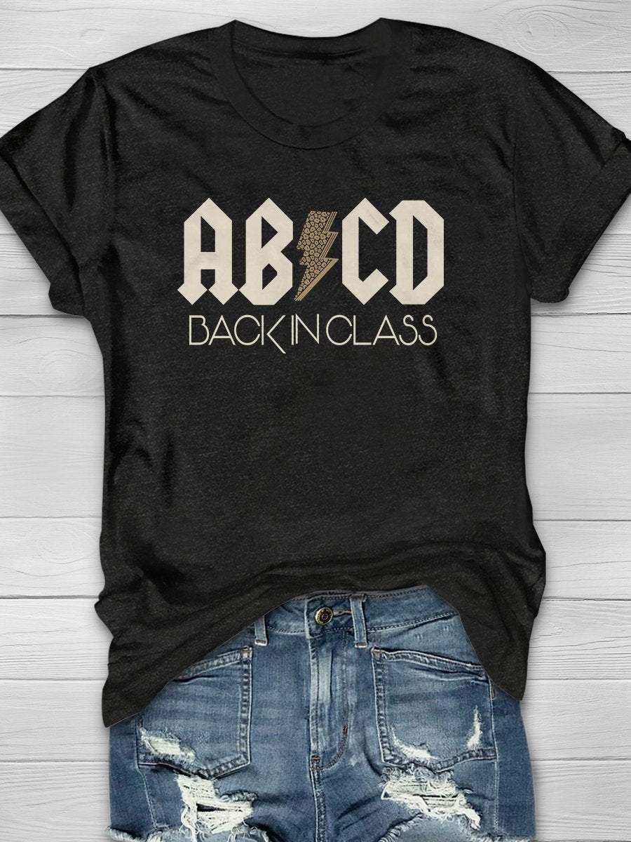 ABCD Back In Class Print Short Sleeve T-shirt