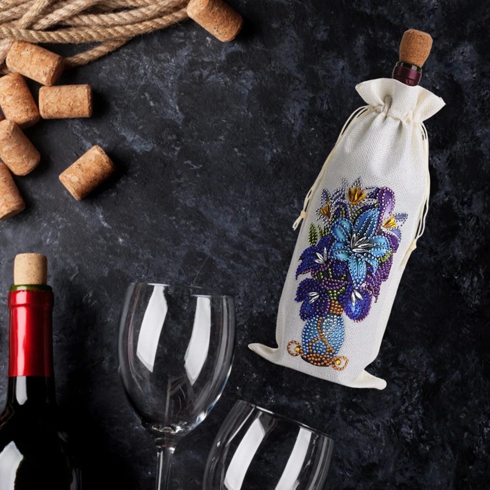 DIY Vase Diamond Painting Wine Bags Creative Diamond Art Liquor Bottle Covers