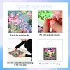 Stream Dawn Scene DIY Diamond Painting Tote Bag with Round Drill Rhinestones 35x40cm for Women Casual Shopping Travel Gift