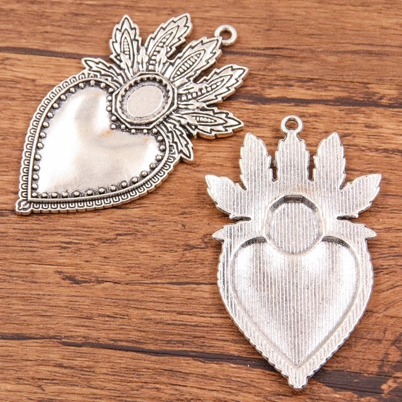 1 Piece Alloy Heart Shape Skull Pendant Jewelry Accessories