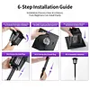 Solar-powered Solar Dual-Mode Garden Zapper IPX4 Waterproof Outdoor Garden Insect Killer Lamp Mosquito Repellent Zappers for Moths Gnats Flies Small Flying Insect Gnat