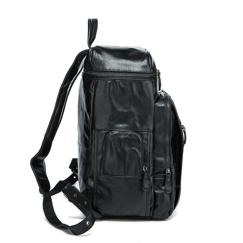 Leather Backpack Fashion School Bag Business Casual Computer Bag