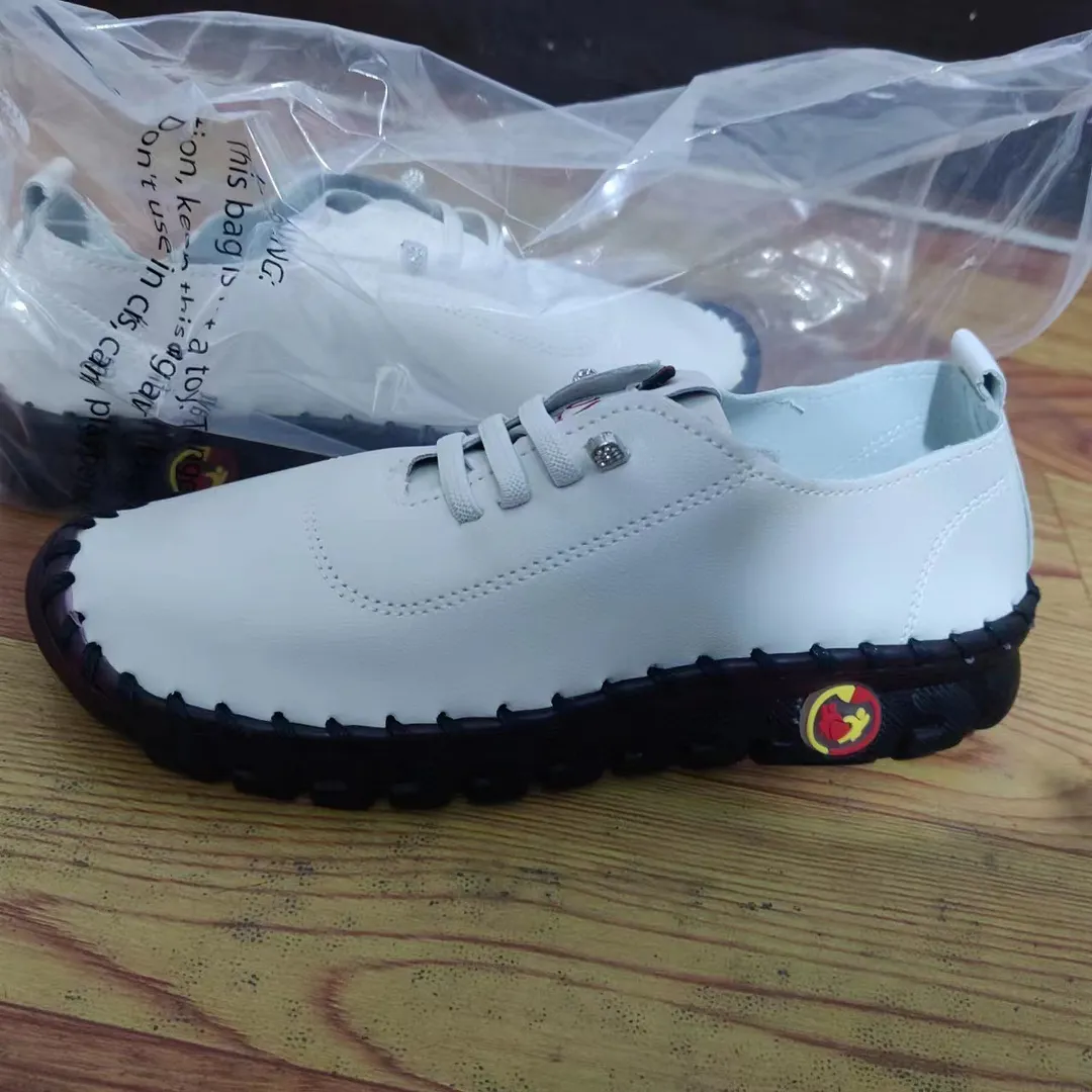 Breakj Breakj Hand-Sewn Soles Of Casual Mother Shoes Soft Soles 2023 New Flat-Soled Round-Headed Single Shoes