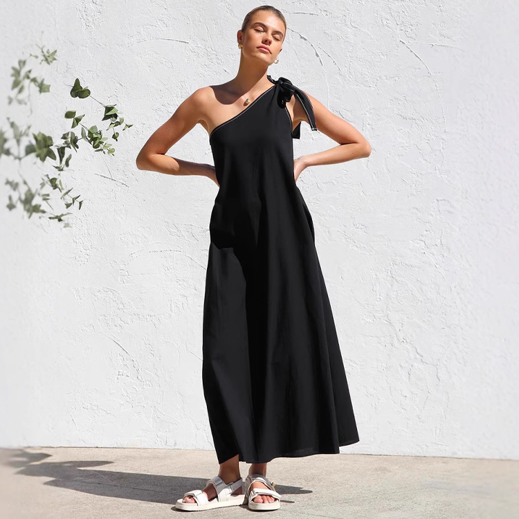 Oblique Shoulder Dress