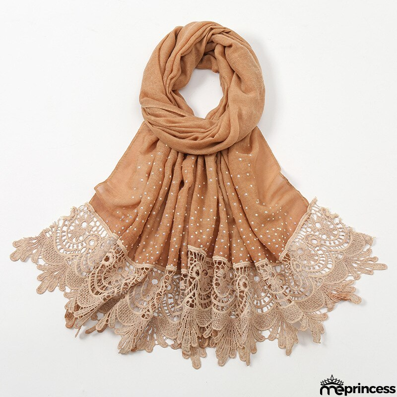 Women's Arabian Polyester Headwear Rhinestone Elegant Hijabs