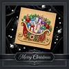 (25x25cm)DIY Pearl Painting Xmas Framed Handmade Pearl Material Art Kit Living Room Decor