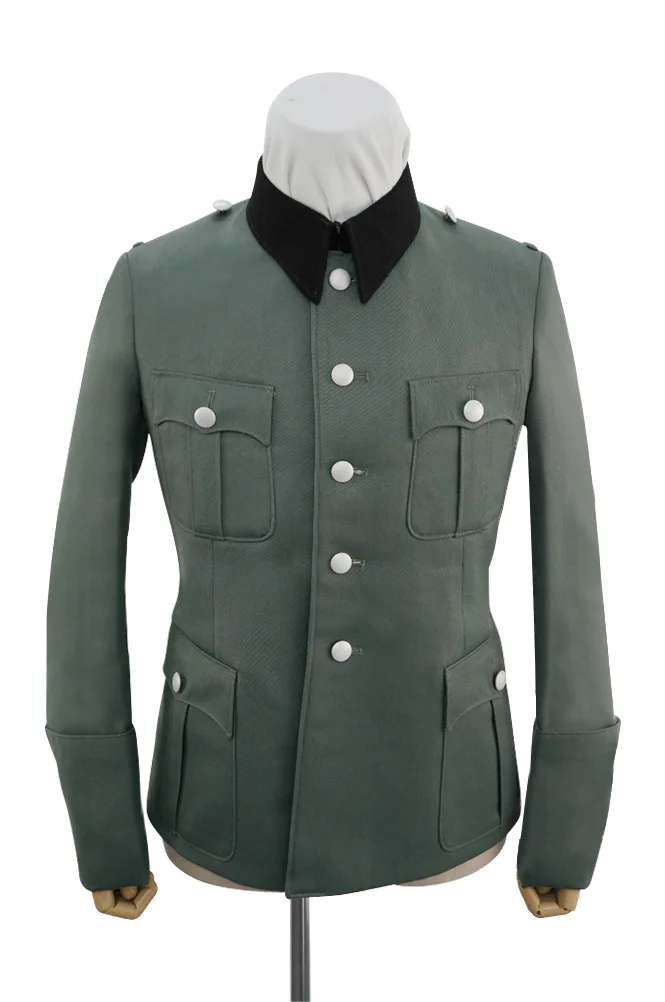   Elite German M1936 Officer Gabardine Black Collar Service Tunic Jacket German-Uniform