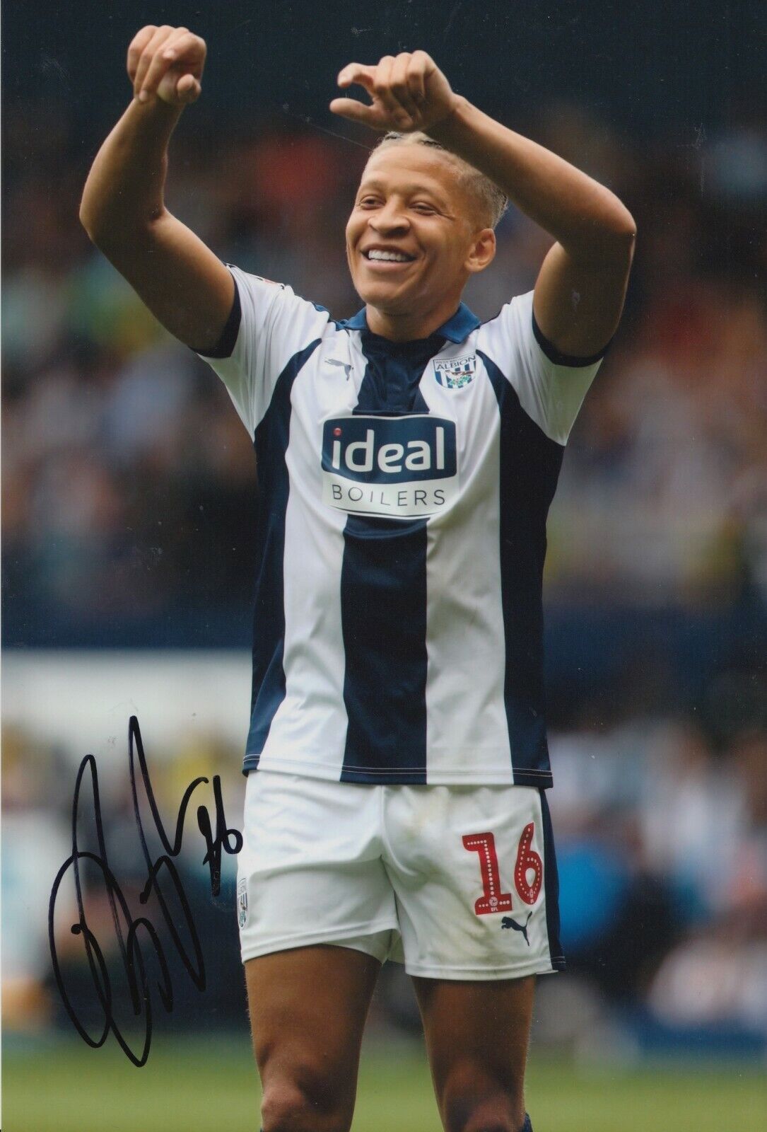 Dwight Gayle Hand Signed 12x8 Photo Poster painting - Football Autograph West Brom 1.